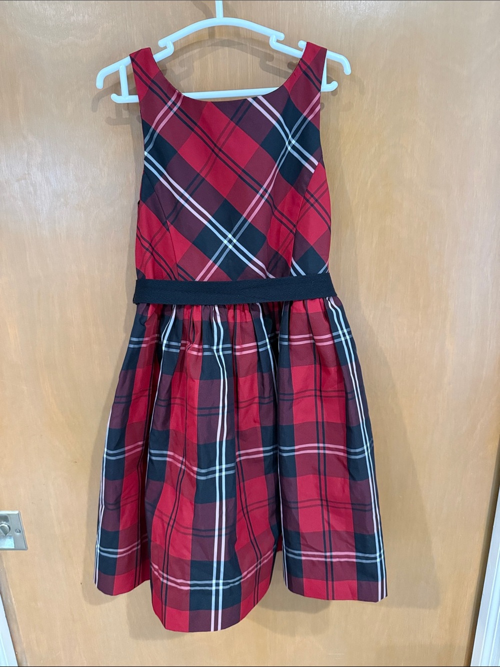 Polo by Ralph Lauren Red and Black Plaid Sleeveless Dress